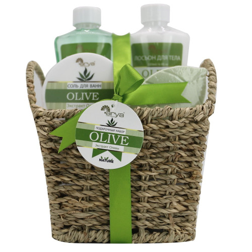 Подарочный Набор Arya В Корзинке 4 Пр. Olive