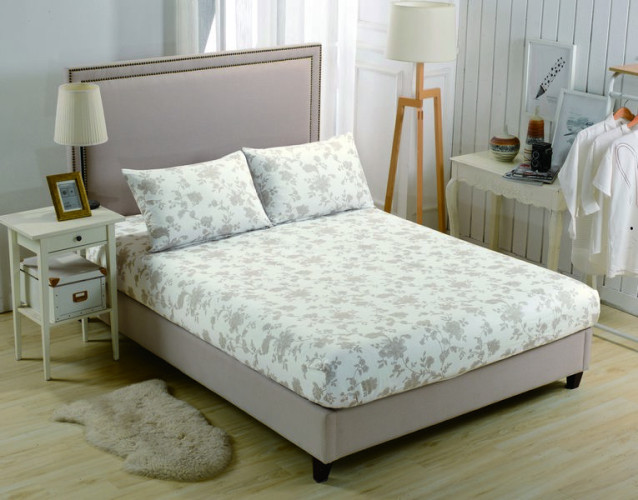 Простыня Valtery "PCT-R-231", 200x200, сатин, на резинке (PCT-R-231-1428)