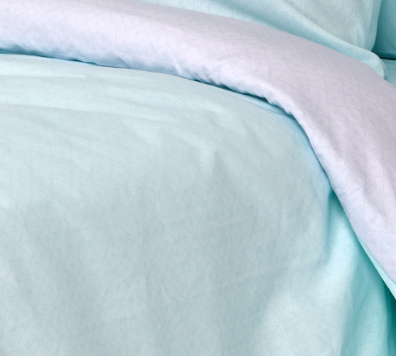 Постельное белье Королевское искушение (Текс-Дизайн) "Лазурный ирис", семейный, перкаль, на молнии (6276ЧН661255)