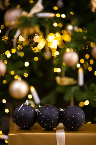 Набор елочных украшений Arya 8 см 3 пр. Xmas Ball 12 Черный