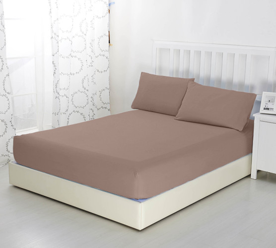 Простыня Текс-Дизайн "Мокко", 200x200, трикотаж, на резинке (Р515Тмок)