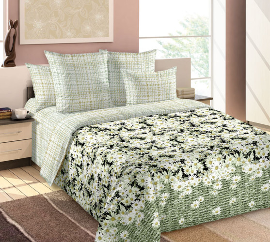 Постельное белье Белиссимо (Текс-Дизайн) "Ромашки 1", евро, поплин (4150ЛН208221)