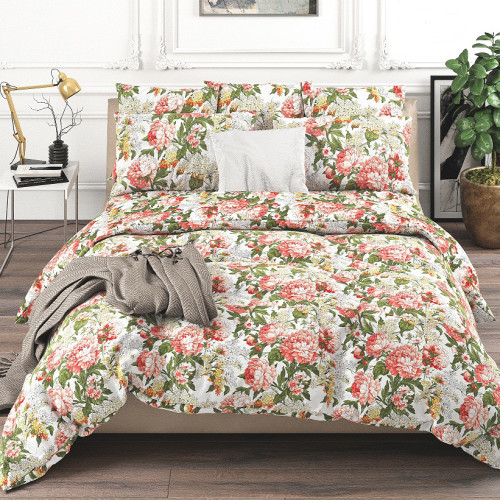 Постельное белье Valtery "Пионы", 1.5-спальный, бязь (44008-1-1249)