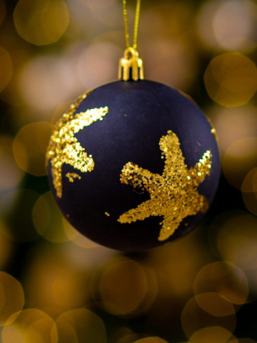 Набор елочных украшений Arya 8 см 3 пр. Xmas Ball 13 Черный