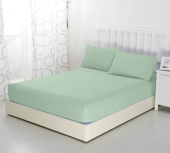 Простыня Текс-Дизайн "Оливковый", 140x200, трикотаж, на резинке (Ш14020020ол)