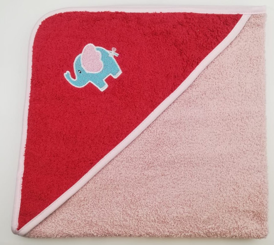 Полотенце Valtery "Slonenok coral", 70x70, хлопок (Slonenok coral-2228)