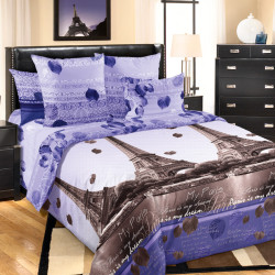 Постельное белье Королевское искушение (Текс-Дизайн) &quot;Романтика Парижа 1&quot;, семейный, перкаль (6250ПН192791)