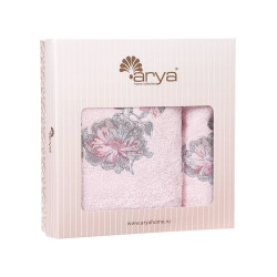 Набор полотенец Arya Home "Luella", подарочные, 30x50, 50x90, махровая ткань, 2 шт (8680943092076)