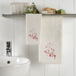 Набор полотенец Arya Home "Fiore", подарочные, 30x50, 50x90, бамбук, 2 шт (8680943113917)