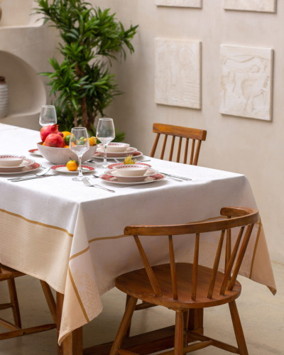 Скатерть Arya Home "Snowy", 150x150, полиэстер (8680943110602)