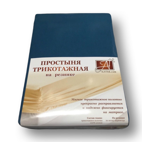 Простыня AlViTek (АльВиТек), 90x200, трикотаж, на резинке (ПТР-МВ-090)