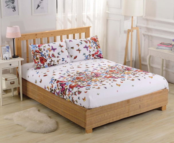 Простыня Valtery "PCT-R-163", 160x200, сатин, на резинке (PCT-R-163-1784)