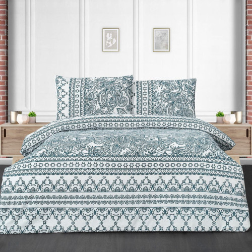 Постельное белье Arya Home "Zaira", евро, ранфорс, печатное (8680943099563)