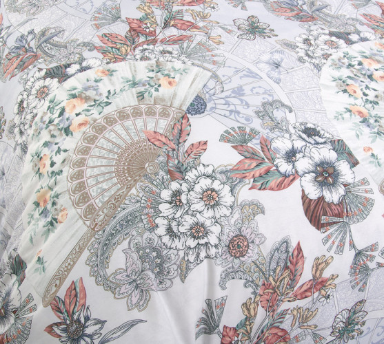 Постельное белье Белиссимо (Текс-Дизайн) "Шелковый веер 1", евро, поплин (4150ЛН205901)