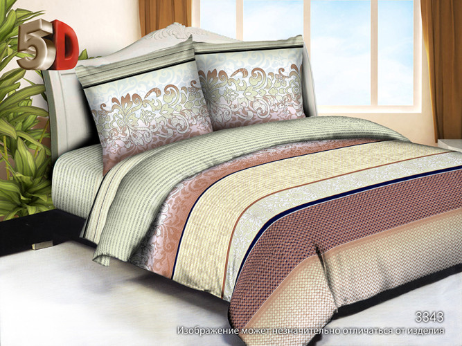 Постельное белье Valtery "SF-72", 3D, 1.5-спальный, полисатин (SF-72-282)