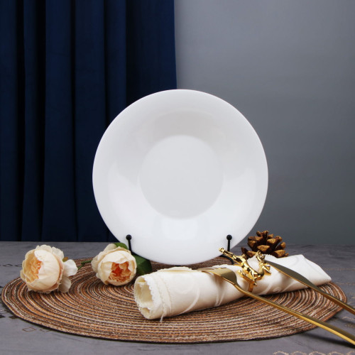 Тарелка глубокая Arya из опалового стекла 6 Пр. Globe Белый