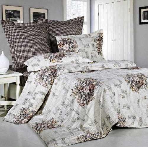 Постельное белье Сайлид "B-125", евро, сатин (B-125-172)