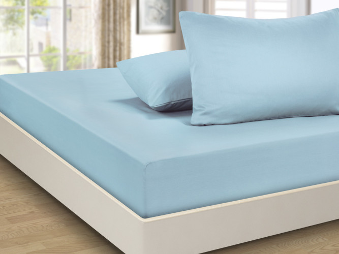 Простыня Valtery "PRC-R-18", 90x200, сатин, на резинке (PRC-R-18-1783)