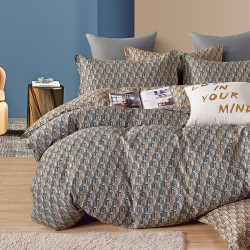 Постельное белье Cleo "Satin de Luxe 0071-SK", евро, сатин, на молнии (31/0071-SK)