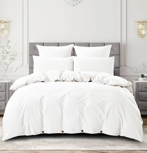 Постельное белье Valtery "LE-02", евро, лён с хлопком (LE-02-1253)