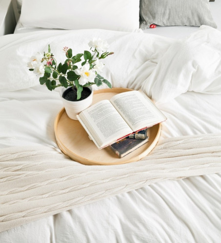 Постельное белье Valtery "LE-02", евро, лён с хлопком (LE-02-1253)