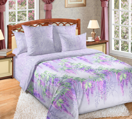 Постельное белье Королевское искушение (Текс-Дизайн) "Глициния компаньон 1", евро, перкаль (4800П205021)