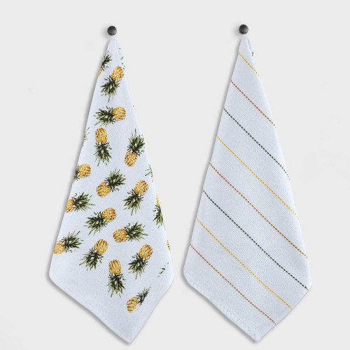 Набор полотенец Arya Home "Ananas", кухонные, 40x60, хлопок, 2 шт (8680943091987)