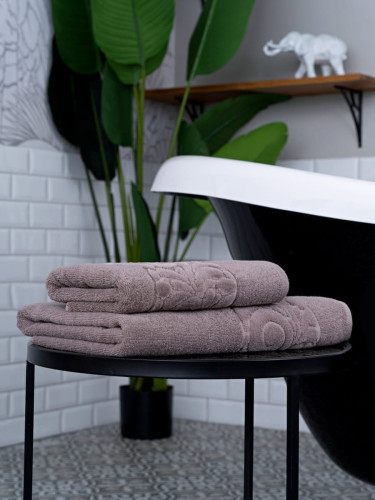 Полотенце Arya Home "Liber", для лица и рук, 50x90, бархат (8680943037497)