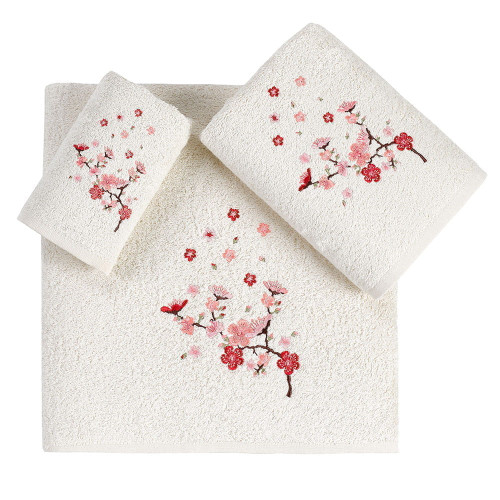 Набор полотенец Arya Home "Fiore", подарочные, 30x50, 50x90, 70x140, бамбук, 3 шт (8680943113931)