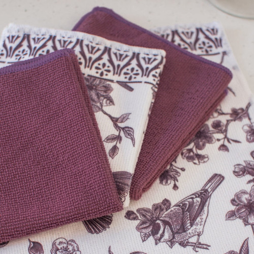 Набор полотенец Arya Home "Lolita", кухонные, 30x30, микрофибра, 4 шт (8680943104465)