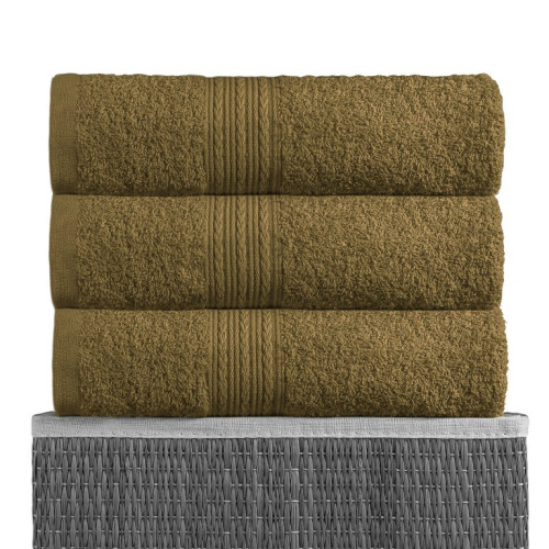 Полотенце BAYRAMALY, 70x140, махровая ткань (BAYRAMALY -70х140-темно-о)