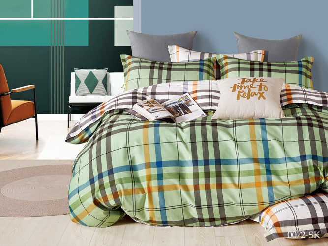 Постельное белье Cleo "Satin de Luxe 0072-SK", 1.5-спальный, сатин, на молнии (16/0072-SK)