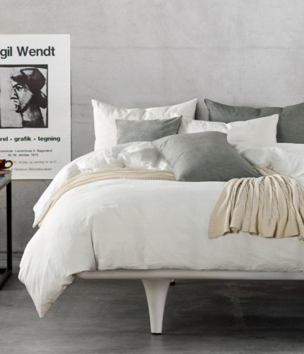 Постельное белье Valtery "LE-02", 1.5-спальный, лён с хлопком (LE-02-1249)