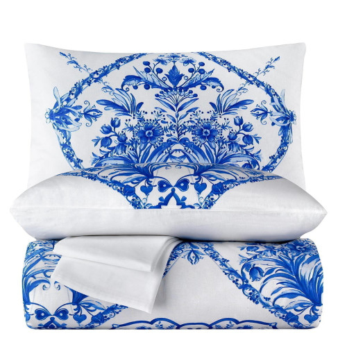 Постельное белье Arya Home "Blue", евро, ранфорс, печатное (8680943094056)