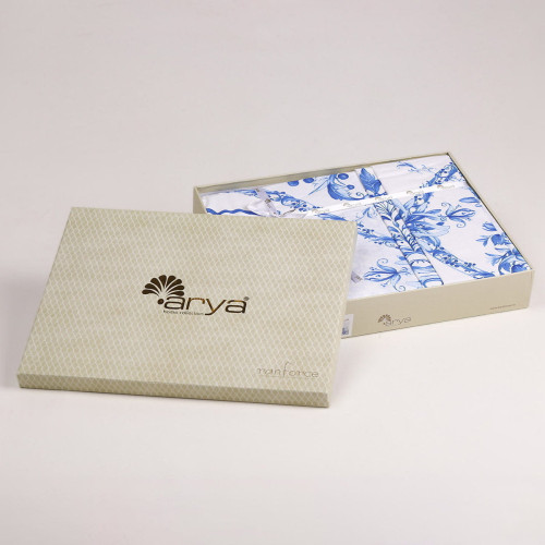 Постельное белье Arya Home "Blue", евро, ранфорс, печатное (8680943094056)