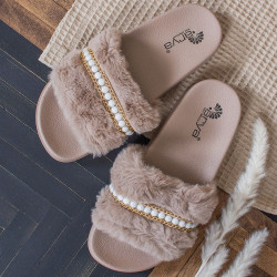 Тапочки Arya Женские, Jewel, 41 Бежевый