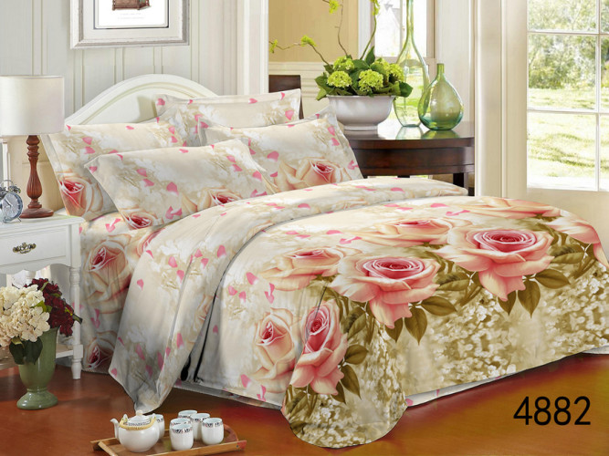 Постельное белье Valtery "SF-74", 3D, 1.5-спальный, полисатин (SF-74-282)