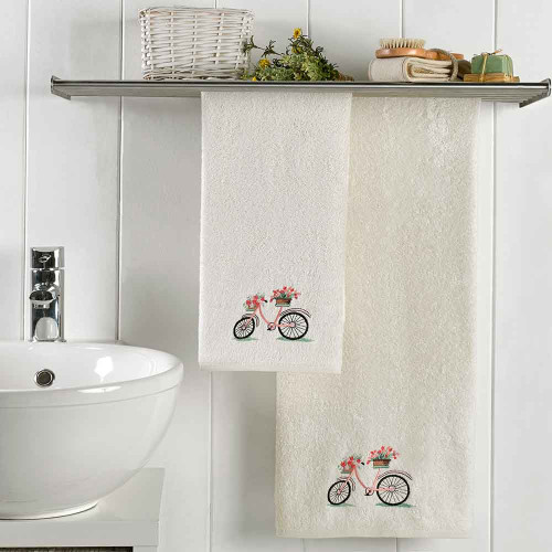 Набор полотенец Arya Home "Bike", подарочные, 30x50, 50x90, бамбук, 2 шт (8680943113863)