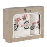 Набор полотенец Arya Home "Bike", подарочные, 30x50, 50x90, бамбук, 2 шт (8680943113863)