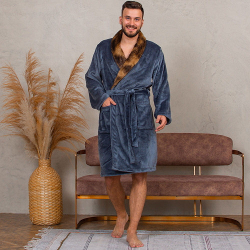 Халат мужской Arya Home "Luxury", XL, велюр (8680943084613)
