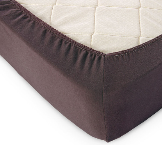 Простыня Текс-Дизайн "Шоколадный", 140x200, трикотаж, на резинке (ш140200шок)