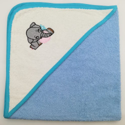 Полотенце Valtery "Slonenok gol", 70x70, хлопок (Slonenok gol-2228)