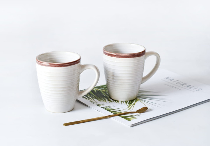 Набор кружек Arya White Stoneware 2 пр. 8,6x10,6x5,5 см Коричневый