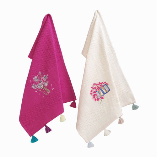 Набор полотенец Arya Home "Adabelle", кухонные, 39x65, хлопок, 2 шт (8680943098788)