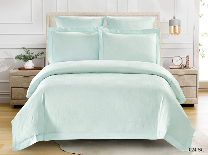 Постельное белье Cleo "Soft Cotton 024-SC", семейный, жаккард, на молнии (41/024-SC)