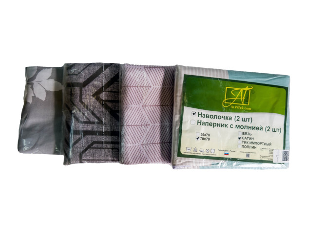 Наволочка  AlViTek (АльВиТек), 50x68, cатин набивной, 1 шт (Н-СН-50-Набивной)