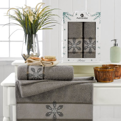 Набор полотенец MERZUKA &quot;SIRIUS&quot;, 50x90, 70x140, махровая ткань, 2 шт (MERZUKA-11639-тёмсерый)