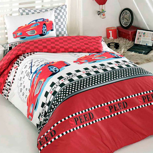 Постельное белье Arya Home "Ferrari", 1.5-спальный, ранфорс, печатное (8680943026545)