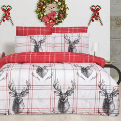 Постельное белье Arya Home "Deer", евро, ранфорс, печатное (8680943210708)