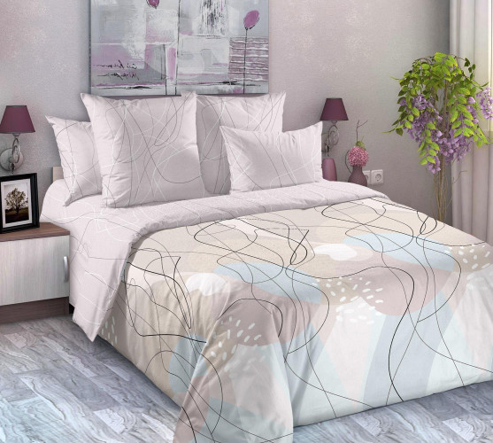 Постельное белье Королевское искушение (Текс-Дизайн) "Абстракция 1", евро, перкаль, на резинке (4650ПН660881)